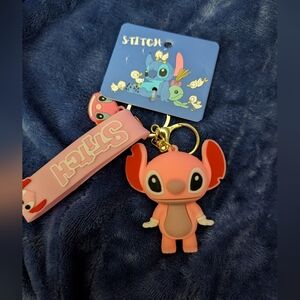 🦋 New Pink Angel Stitch Keychain